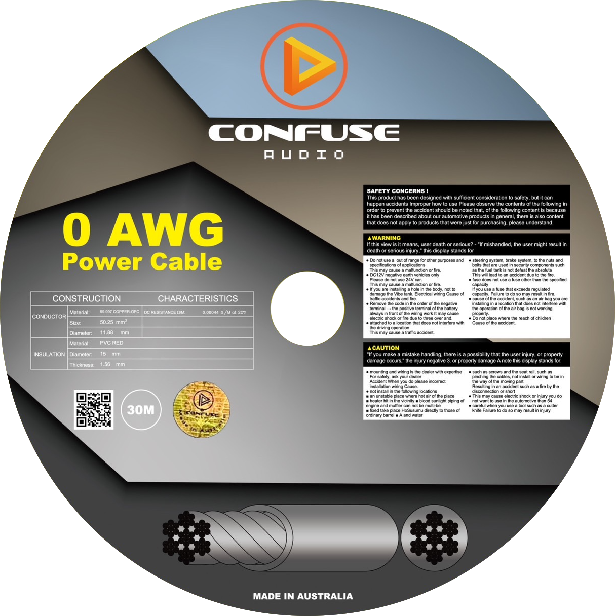 0 AWG / Power Cable