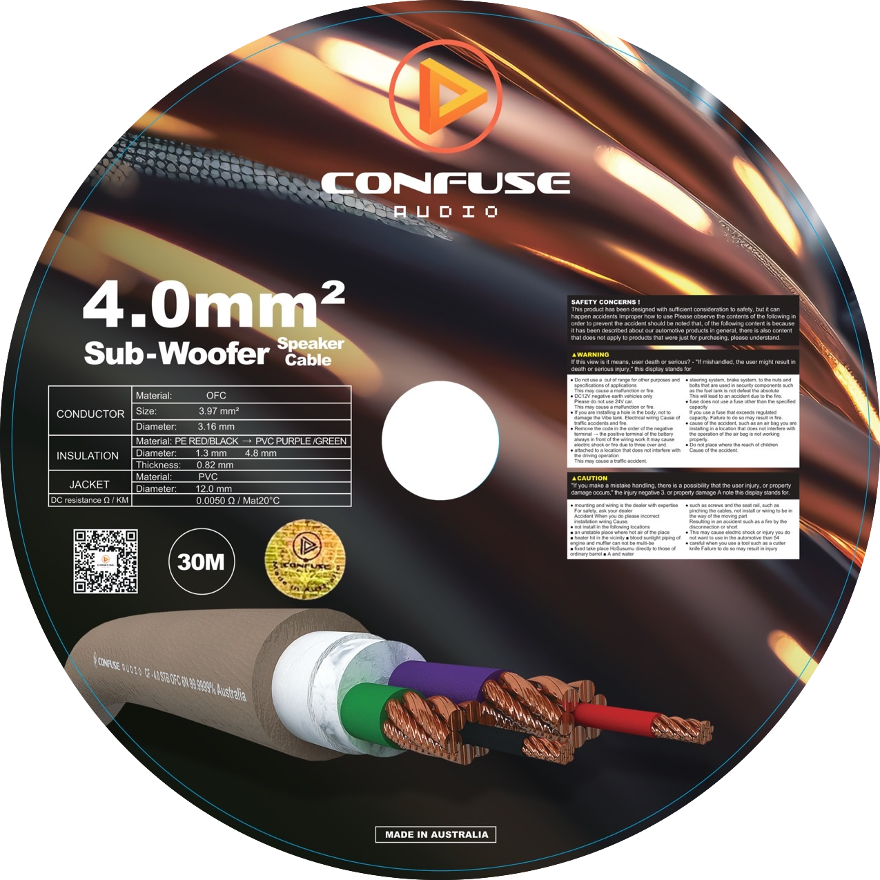 4.0mm² Sub-Woofer / Speaker Cable