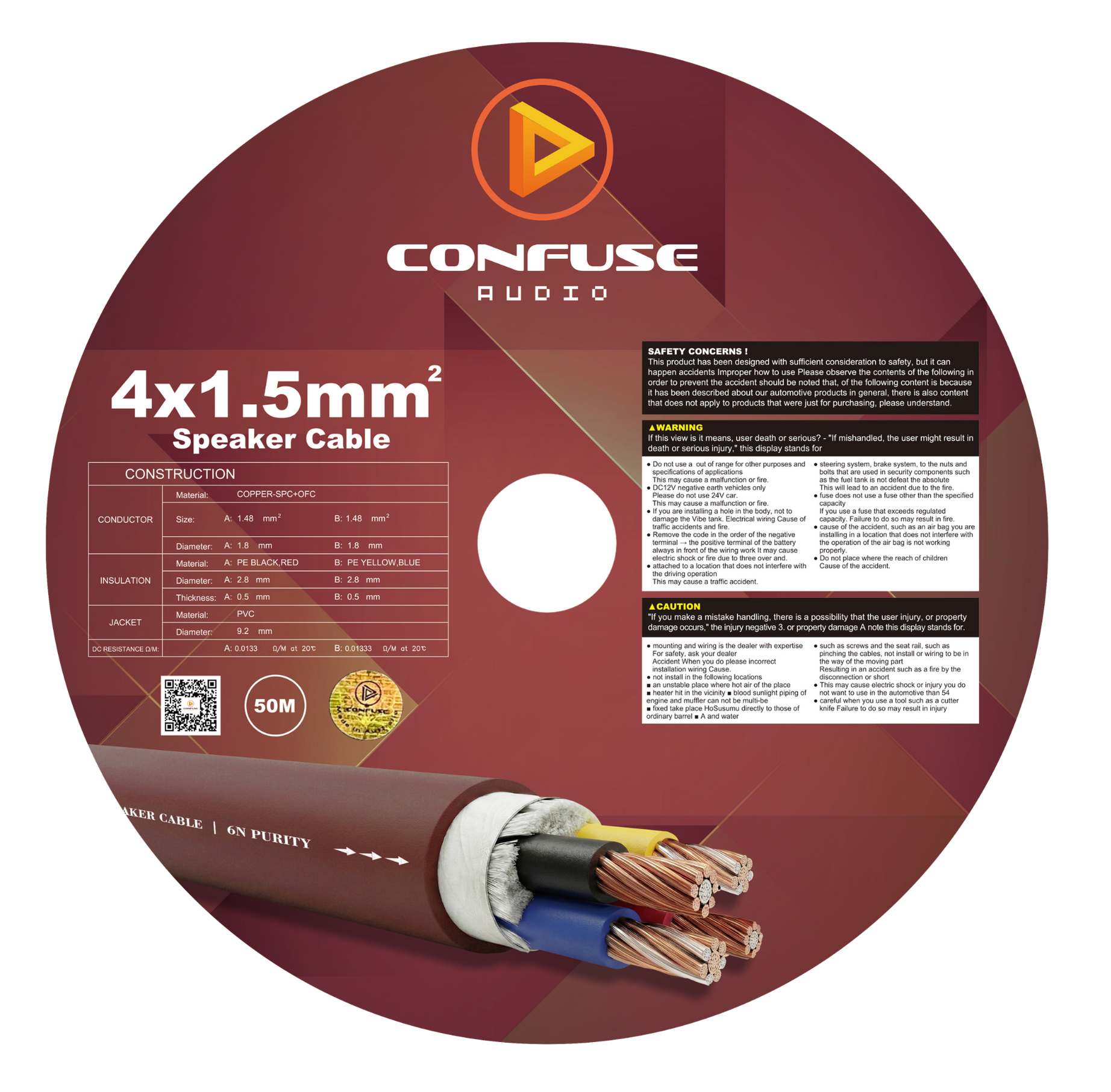 4 x 1.5mm² / Speaker Cable 